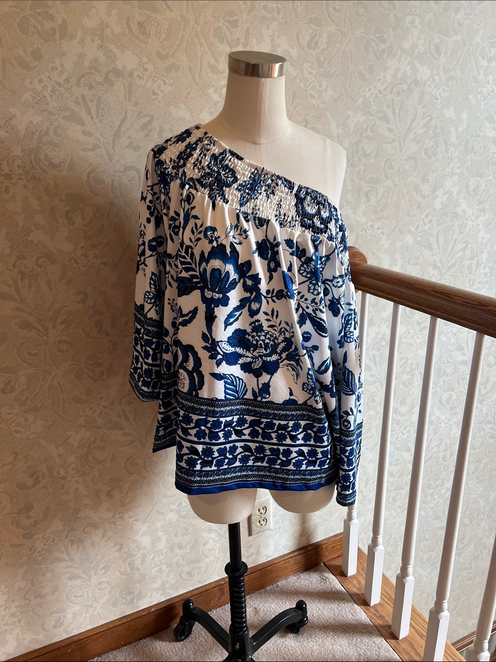Heart + Soul Collective Boho Bliss in Bloom Smocked Off the Shoulder Blouse
